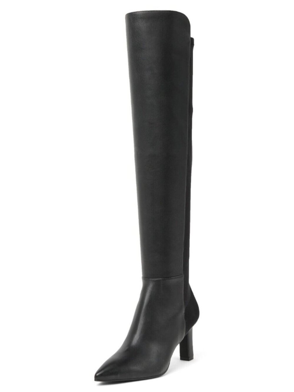 Stuart Weitzman Bobbie 75 Womens Stretch Leather Over-the-Knee Boot Black US 9.5 - Picture 1 of 5